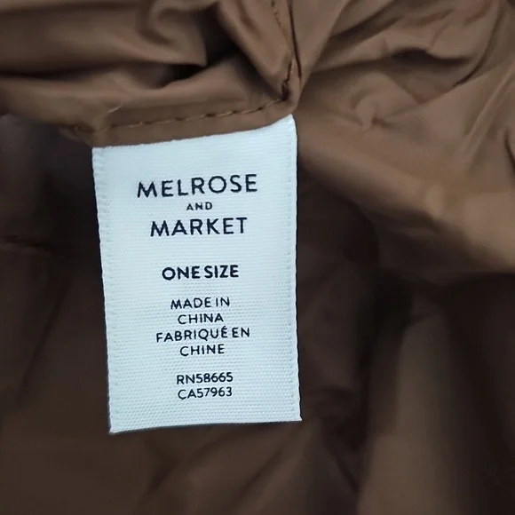 New Melrose & Market Plaid Eyelash Bucket Hat Rust Combo One Size - Picture 10 of 13